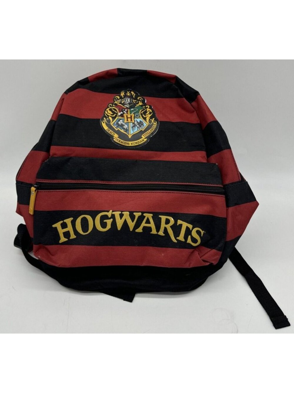 Harry Potter Hogwarts Backpack Red & Black Striped Logo